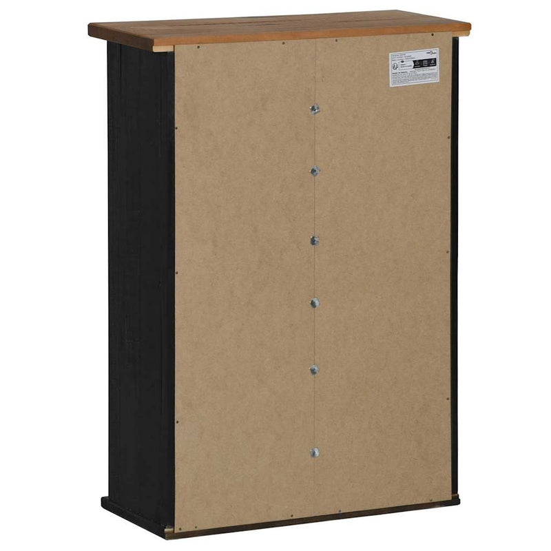 vidaXL HALDEN fekete fenyőfa akasztószekrény tolóajtóval 49x22,5x70 cm