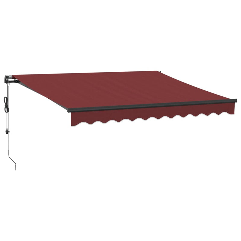 vidaXL burgundi vörös automata kihúzható napellenző 300 x 250 cm