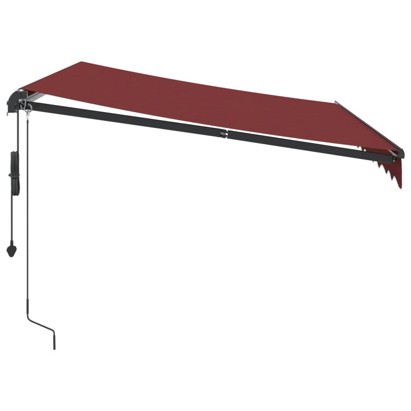 vidaXL burgundi vörös automata kihúzható napellenző 300 x 250 cm