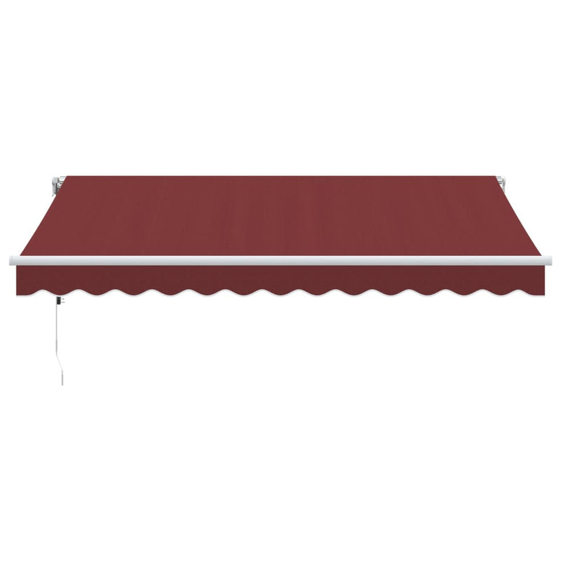 vidaXL burgundi vörös automata behúzható napellenző 350 x 250 cm