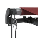 vidaXL burgundi vörös automata kihúzható LED-es napellenző 350x250 cm