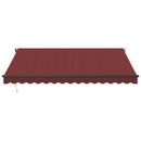 vidaXL burgundi vörös automata kihúzható LED-es napellenző 400x300 cm