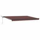 vidaXL burgundi vörös automata kihúzható LED-es napellenző 450x300 cm