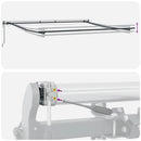 vidaXL burgundi vörös automata kihúzható LED-es napellenző 450x300 cm
