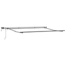 vidaXL burgundi vörös kézzel kihúzható LED-es napellenző 500 x 300 cm