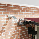 vidaXL burgundi vörös automata kihúzható LED-es napellenző 500x300 cm