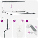 vidaXL burgundi vörös automata kihúzható LED-es napellenző 500x300 cm