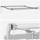 vidaXL burgundi vörös automata kihúzható LED-es napellenző 500x300 cm