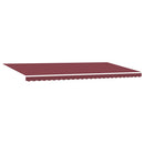 vidaXL burgundi vörös automata kihúzható LED-es napellenző 600x300 cm