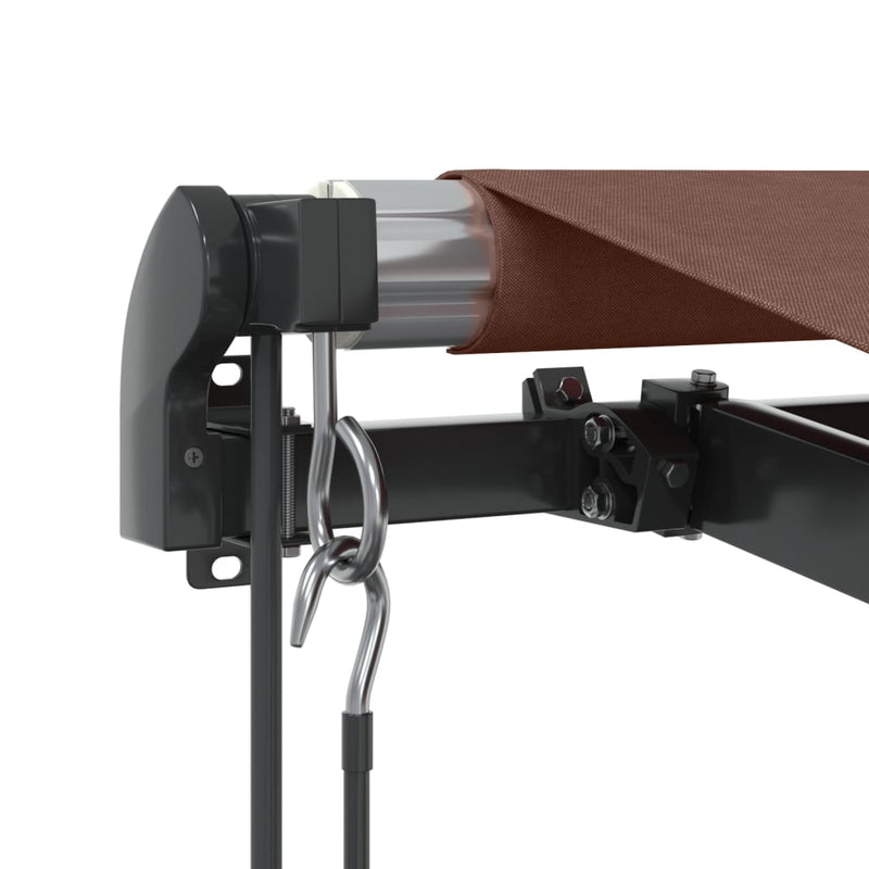 vidaXL barna automata kihúzható napellenző 300x250 cm