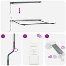 vidaXL barna automata kihúzható LED-es napellenző 300 x 250 cm