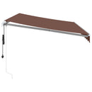 vidaXL barna automata kihúzható napellenző 350 x 250 cm