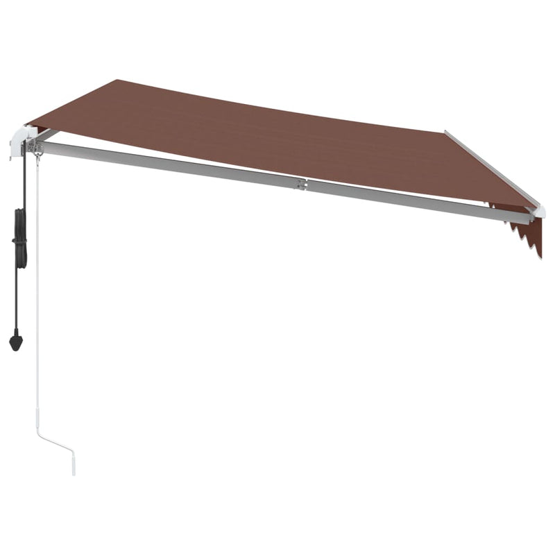 vidaXL barna automata kihúzható napellenző 350 x 250 cm