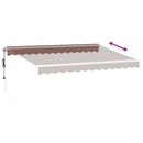 vidaXL barna automata kihúzható napellenző 350 x 250 cm