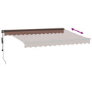 vidaXL barna automata kihúzható napellenző 350 x 250 cm
