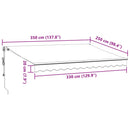 vidaXL barna automata kihúzható napellenző 350 x 250 cm