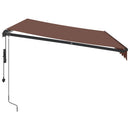 vidaXL barna automata kihúzható LED-es napellenző 350 x 250 cm