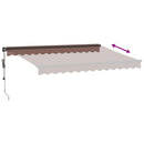 vidaXL barna automata kihúzható LED-es napellenző 350 x 250 cm