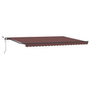 vidaXL barna automata kihúzható LED-es napellenző 500 x 300 cm