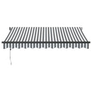 vidaXL antracitszürke és fehér automata kihúzható napellenző 300x250cm