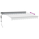 vidaXL antracitszürke és fehér automata kihúzható napellenző 300x250cm