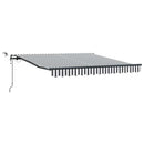 vidaXL antracitszürke-fehér automata kihúzható napellenző 300x250 cm