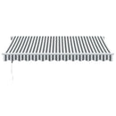 vidaXL antracitszürke-fehér automata kihúzható napellenző 350 x 250 cm