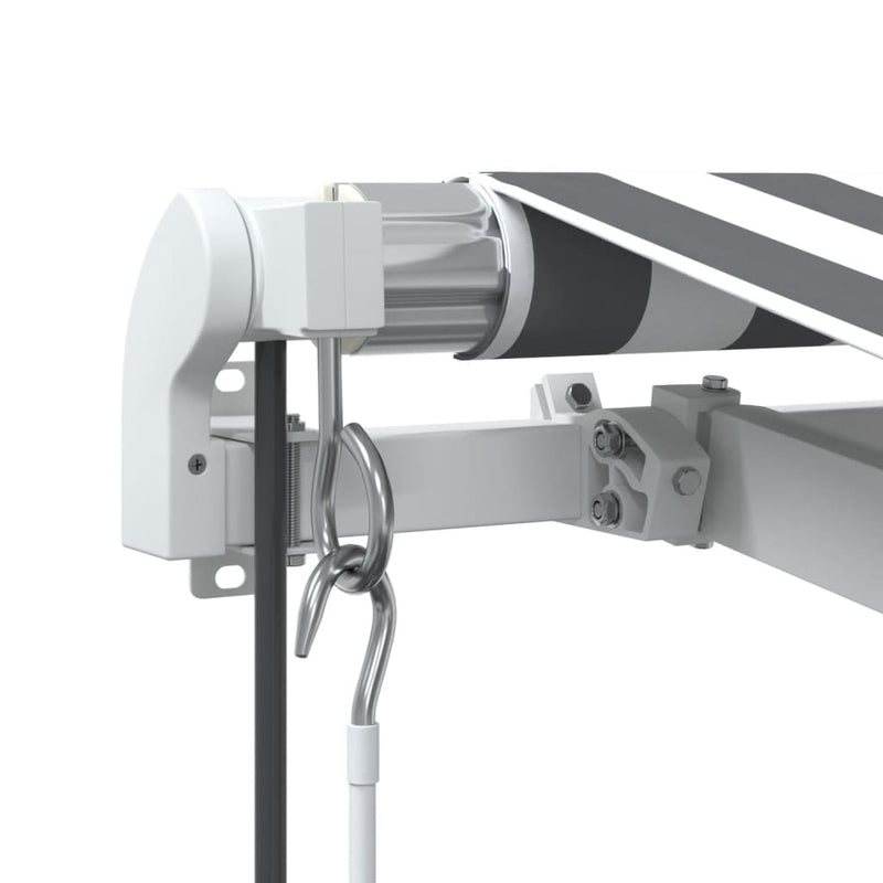 vidaXL antracitszürke-fehér automata kihúzható napellenző 350 x 250 cm