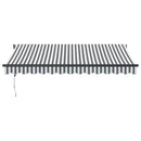 vidaXL antracitszürke-fehér automata kihúzható napellenző 350 x 250 cm