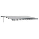 vidaXL antracitszürke-fehér LED-es kézi napellenző 400 x 300 cm