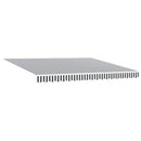 vidaXL antracitszürke-fehér automata kihúzható napellenző 400 x 300 cm