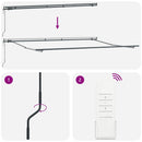 vidaXL antracitszürke-fehér automata kihúzható napellenző 400 x 300 cm