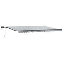 vidaXL antracitszürke-fehér LED-es kézi napellenző 500 x 300 cm