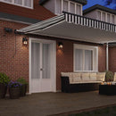 vidaXL antracitszürke-fehér LED-es kézi napellenző 500 x 300 cm