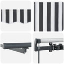 vidaXL antracitszürke-fehér LED-es kézi napellenző 500 x 300 cm