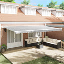 vidaXL antracitszürke-fehér automata kihúzható napellenző 600 x 300 cm