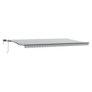 vidaXL antracitszürke-fehér LED-es kézi napellenző 600 x 300 cm
