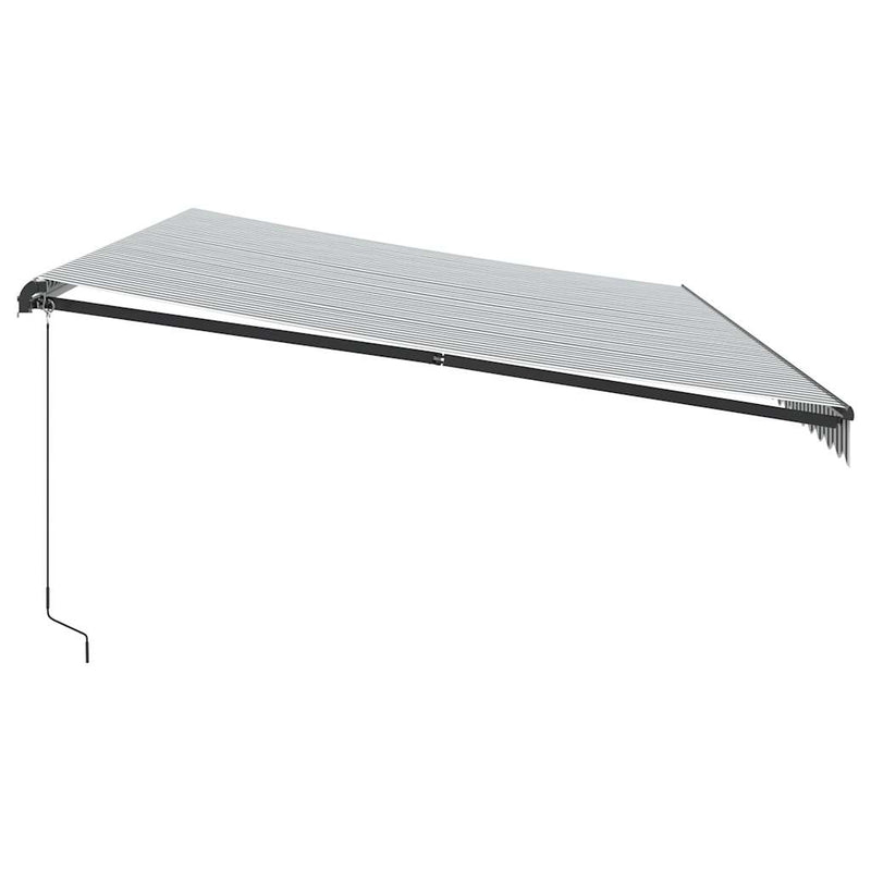 vidaXL antracitszürke-fehér LED-es kézi napellenző 600 x 300 cm