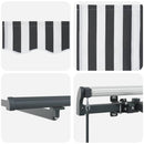 vidaXL antracitszürke-fehér LED-es kézi napellenző 600 x 300 cm