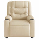 vidaXL krémszínű szövet elektromos dönthető fotel