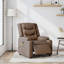 vidaXL barna szövet dönthető elektromos masszázsfotel