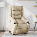 vidaXL krémszínű szövet felállást segítő dönthető fotel