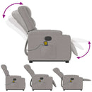 vidaXL Álló masszázsfotel felhőszürke szövet