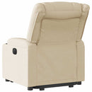 vidaXL elektromos felállást segítő krémszínű szövet dönthető fotel