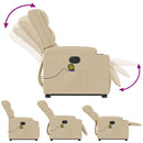 vidaXL krémszínű szövet dönthető elektromos álló masszázsfotel