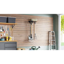 vidaXL fekete acél falra szerelhető kerti szerszámtároló állvány