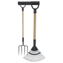 vidaXL fekete acél falra szerelhető kerti szerszámtároló állvány