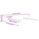 vidaXL 2 db fekete acél falra szerelhető kerti szerszámtároló állvány