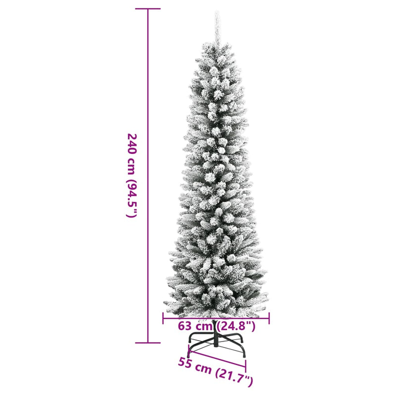 vidaXL PVC és polietilén műkarácsonyfa pelyhes hóval 240 cm