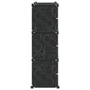 vidaXL fekete polipropilén tárolókocka 6 db kockával és ajtókkal